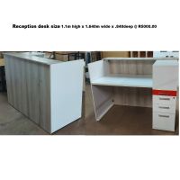 D04B - Reception desk size 1.1mh x 1.640m wide x .840 deep @ R5000.00